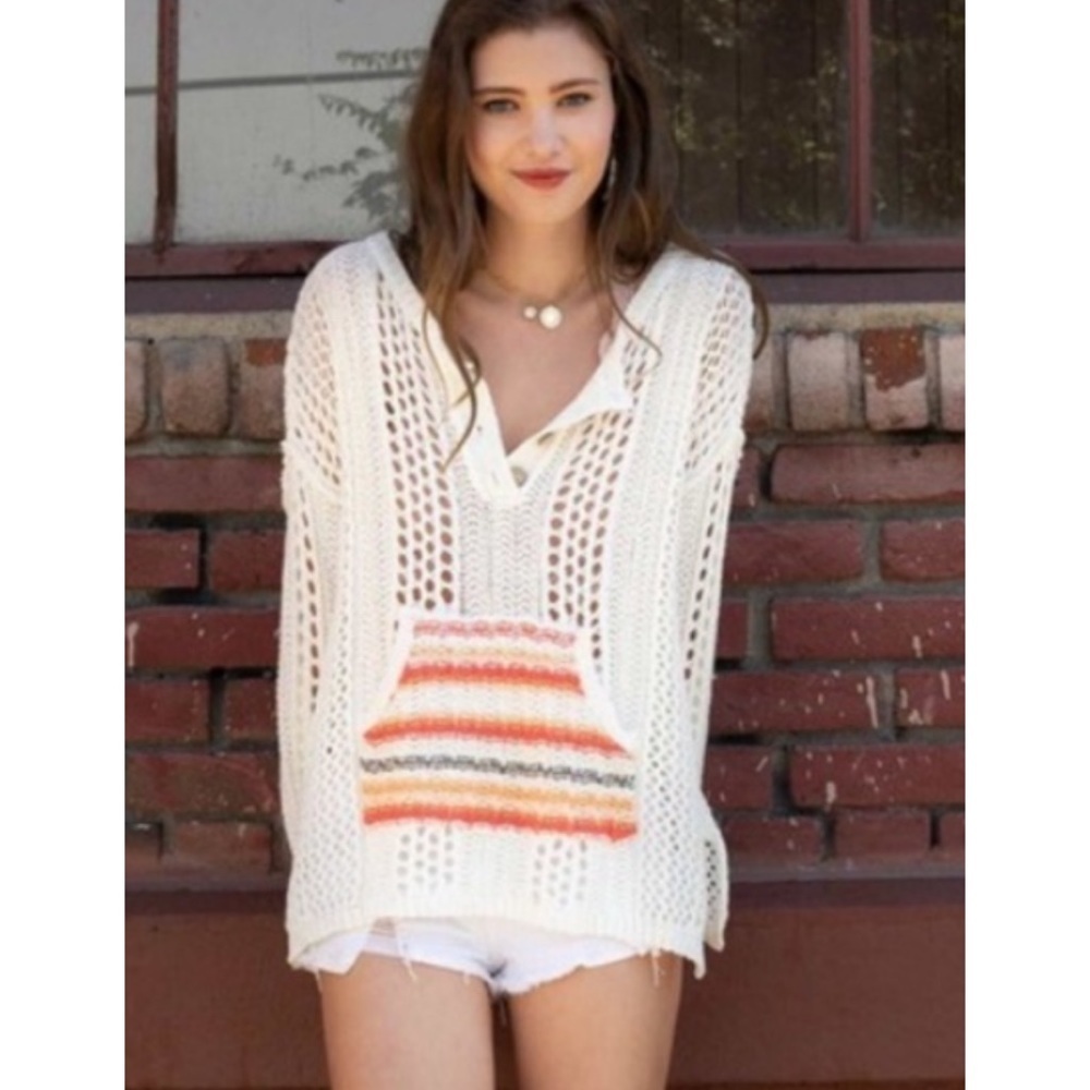 NWOT! POL Beachcomber Loose Weave Sweater